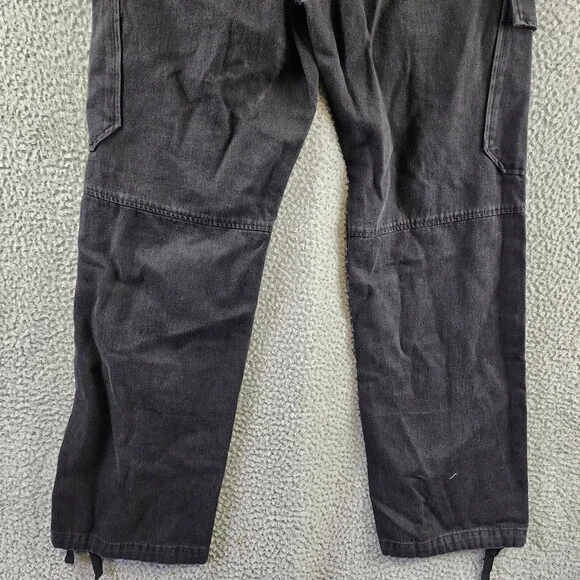 Rag & Bone Fit 4 Denim Cargo Pants Men's 29 Black Pockets Button Zip Closure - Picture 15 of 15